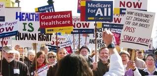 Single Payer Rally at Burlington Healthcare Forum